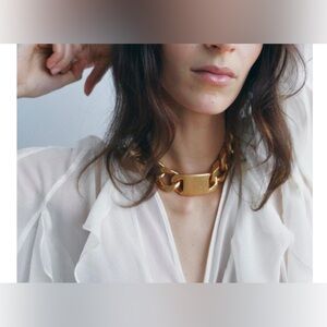 Zara CHAIN LINK CHOKER NECKLACE NWOT